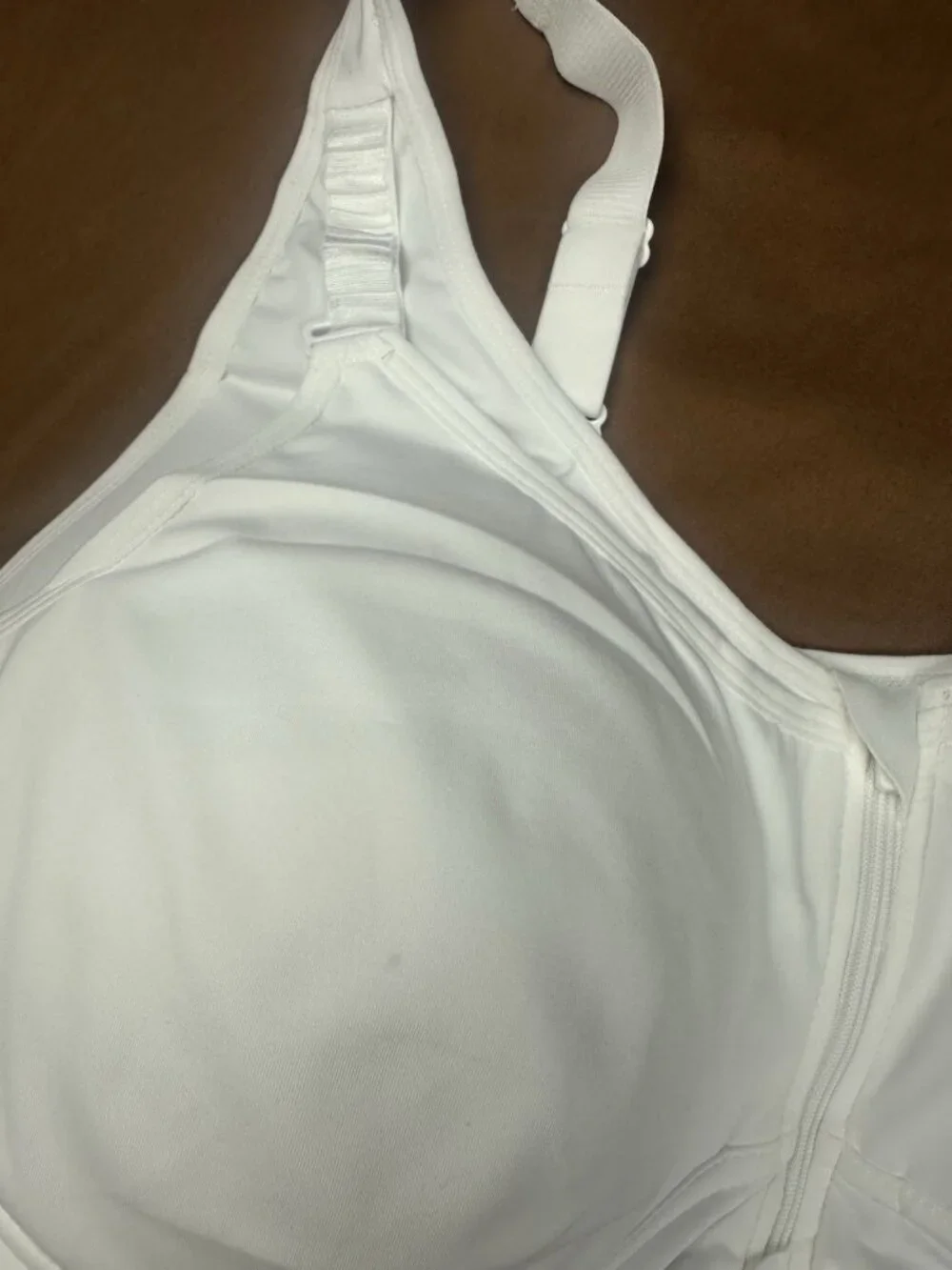 RosyLift Wireless Support Bra White Front Zip Full Coverage 5XL Plus Size